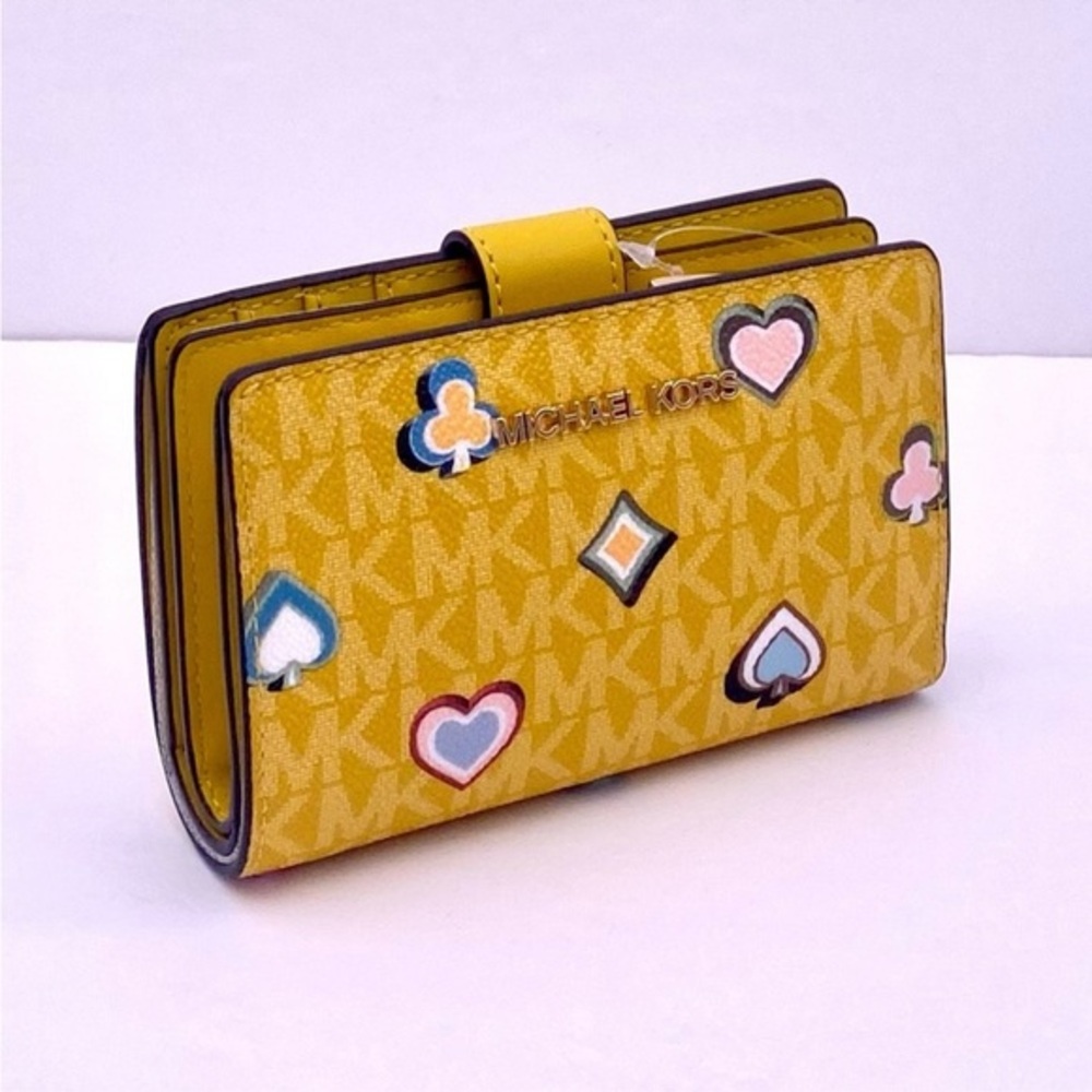 Michael Kors Yellow Wallet with Colorful Accents